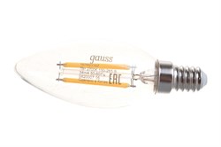 Лампа GAUSS LED Filament Свеча E14 7W 550Lm 2700K 103801107 - фото 100110