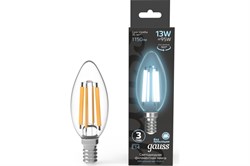 Лампа GAUSS LED Filament Свеча 13W E14 1150Im 4100K 103801213 - фото 100143