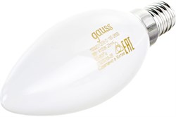 Лампа Gauss LED Filament Свеча 9W 610Lm E14 4100К milky 103201209 - фото 100154