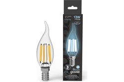 Лампа GAUSS LED Filament Свеча на ветру 13W E14 1150lm 4100K 104801213 - фото 100234