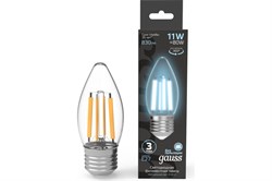 Лампа GAUSS LED Filament Свеча 7W E27 580 lm 4100K 103802207 - фото 100239