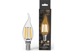 Лампа GAUSS LED Filament Свеча на ветру 13W E14 1100lm 2700K 104801113 - фото 100251