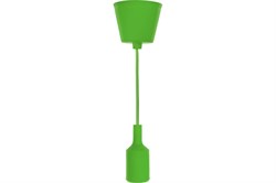 Патрон REXANT E27 силиконовый со шнуром 1м зеленый 11-8886 - фото 100521