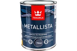 Краска по ржавчине METALLISTA молотковая серебристая глянцевая 0,9л - фото 100560