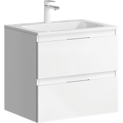 Тумба для ванной комнаты AQWELLA Accent 60 подвесная белый с раковиной ACC0106W - фото 100776