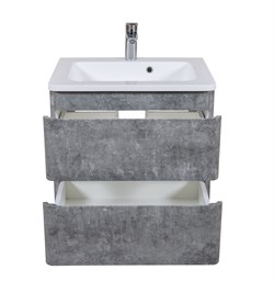 Тумба для ванной комнаты АКЦЕНТ 60 с умывальником, серый мрамор - фото 100805