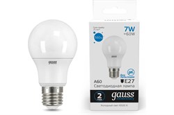 Лампа GAUSS LED Elementary A60 7W 560Lm E27 6500K 23237А - фото 100932