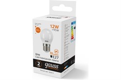 Лампа GAUSS LED Elementary 12W E27 3000K 880lm 53212 - фото 100997
