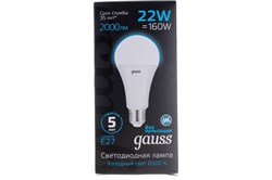 Лампа Gauss LED A70 22W Е27 6500K 102502322 - фото 101066