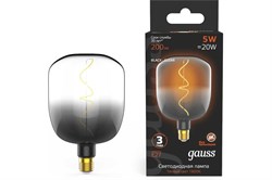 Лампа Gauss LED Filament V140 5W 200Lm E27 1800К black-clear flexible 1008802105 - фото 101304