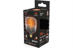 Лампа Gauss LED Filament V140 5W 200Lm E27 1800К black-clear flexible 1008802105 - фото 101307