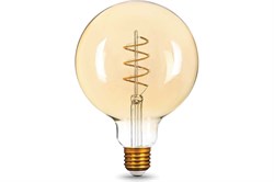 Лампа GAUSS LED Filament G125 6W 360Lm E27 2400К Flexible Golden 158802008 - фото 101320