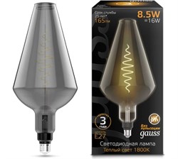 Лампа GAUSS LED Filament Vase 8,5W 165Lm 1800К Е27 gray flexible 180802005 - фото 101334