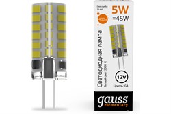 Лампа GAUSS LED Elementary G4 12V 5W 400Lm 3000K силикон 18715 - фото 101368