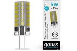Лампа GAUSS LED Elementary G4 12V 5W 400Lm 4100K силикон 18725 - фото 101378