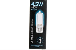 Лампа GAUSS LED G4 4,5W АС220-240V 400 lm 4100K стекло 107807204 - фото 101410