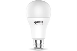Лампа Gauss LED Smart Home A60 10W 1055Lm 2700-6500K E27 RGBW+изм.цвет.темп.+диммир 1/10/40 1180112 - фото 101417