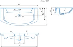 Умывальник мебельный Элеганс 1050 (Каир) - фото 101553