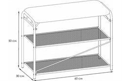 Подставка для обуви ГРАНАДА 23 белый 65х30х50см ПДОГ23С Б - фото 102296