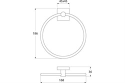 Полотенцедержатель\кольцо EDIFICE EDISBO0I51 - фото 102488