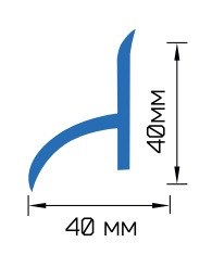 Бордюр ASVI на ванну 1,8м 40*40мм - фото 103153