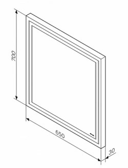 Зеркало AM.PM GEM настенное с LED-подсветкой по периметру 65см M91AMOX0651WG - фото 103807