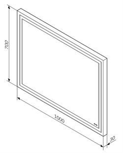 Зеркало AM.PM универсальное настенное с контурной LED-подсветкой, 100см M91AMOX1001WG - фото 103809