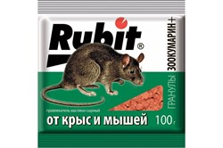 Приманка для истребления мышей и крыс рубит зоокумарина+гранулы 100г (сырный) - фото 103898