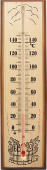 Термометр ВИКТЕР ПЛЮС Сувенир для сауны основание дерево 80*300мм ТС №1 - фото 103963