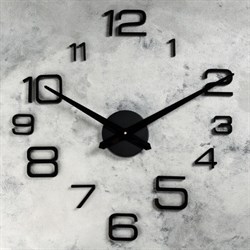 Часы-наклейка DIY Мита чёрные (+механизм) 120см 4141503 - фото 104452