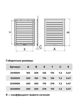 Решетка ЭРА RZN вентиляционная, разъемная сетка 150*200, пластик 1520RZN - фото 106254