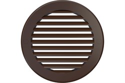 Решетка ЭРА наружная ASA вентиляционная круглая D150 с флянцем D125 12РКН коричневый - фото 106296