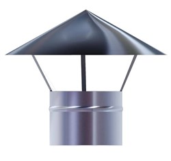 Зонт ЭРА крышный, серия RUG, для круглых воздуховодов, D125, оцинкованная сталь 125RUG - фото 107446