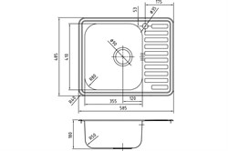 Мойка IDDIS STRIT 585*485*180 STR58PLi77 - фото 107811