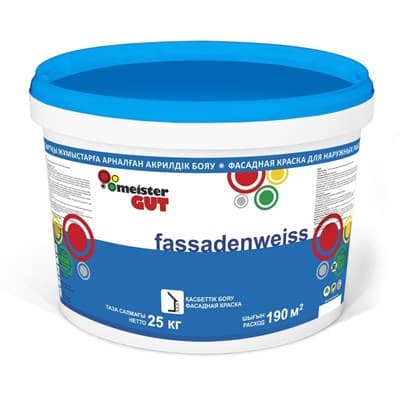 Краска KAIZER водоэмульсионная фасадная Fassadenweiss MG 15кг - фото 10821