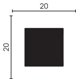 Рейка DECOR декоративная 20*20*3000мм/60 622-73SH - фото 108538