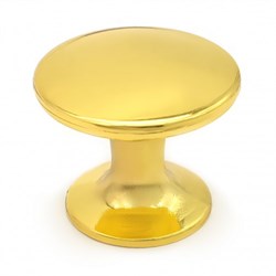 Ручка-кнопка мебельная SOLLER 306C золото d-24мм (1200,10) - фото 108628