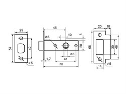 Комплект ФЗ для установки двери SET 03-C 100 2H AB - фото 108865