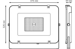 Прожектор светодиодный GAUSS LED Elementary 150W 12800Lm 6500K IP65 черный 691511150 - фото 109081