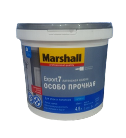 Краска водоэмульсионная MARSHALL EXPORT-7 мат.латексная BW 4,5л - фото 109130
