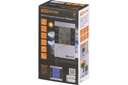 Метеостанция комнатная TDM Климат 1 вертикальная, термометр, гигрометр, будильник, серебро - фото 109586