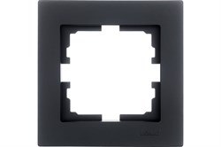 Рамка LEZARD VESNA 1-ая горизонтальная, черная матовая 742-4200-146 - фото 109591