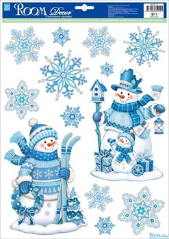 Элемент декоративный ROOM DECOR Новогодние снеговики №1 WDX 5771 A - фото 109614