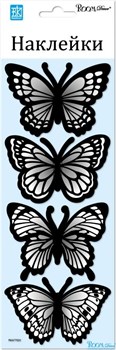 Элемент декоративный ROOM DECOR Бабочки, черный, галограмма, мини RKA 7702 - фото 109616
