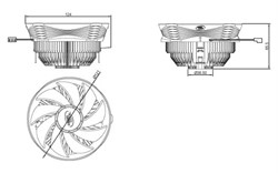 Кулер DEEPCOOL S-1156/1155/1150/1151/775/AM4 Gamma Archer, 95W, 12sm, Al,1600rpm,55.5CFM,21dB,3pin - фото 109849