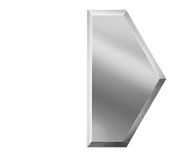 Плитка ДСТ зеркальная серебряная ПОЛУСОТА 100х173 мм. с фацетом СОЗС1(у) - фото 110807