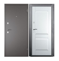 Дверь металлическая ТИТАН-2050/960/L Ясень белоснежный/антик медь - фото 111103