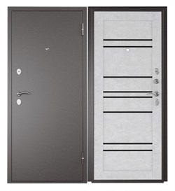 Дверь металлическая ТИТАН-2050/860/R 8С бетон снежный/графит - фото 111108