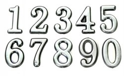 Цифра для обозначения номера квартиры 2, металлическая, хром 67282 - фото 111608