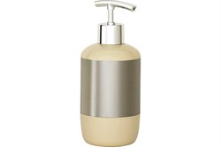 Дозатор PRIMANOVA LIMA для жидкого мыла 0,45л, пластик/нержавейка, бежевый M-E17-09 - фото 111659